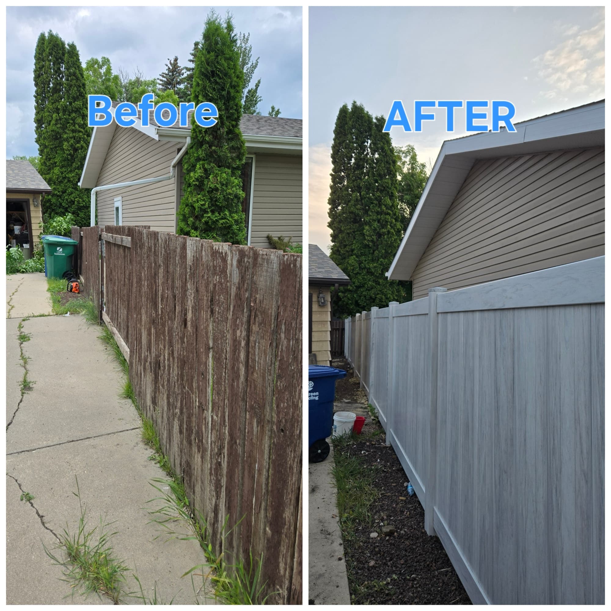 Stoonex Services fencing project in Saskatoon
